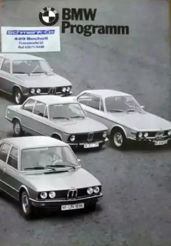 BMW Modellprogramm 1971 Automobilprospekt (10369)