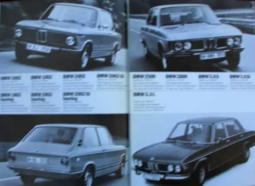 BMW Modellprogramm 1971 Automobilprospekt (10369)