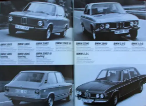 BMW Modellprogramm 1971 Automobilprospekt (10369)