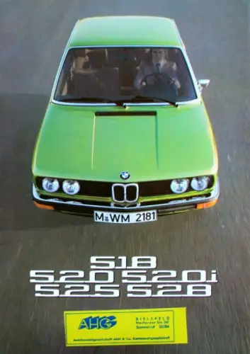 BMW 518 - 528 Modellprogramm 1975 Automobilprospekt (10370)