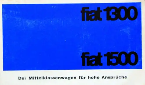 Fiat 1300 - 1500 Modellprogramm 1964 Automobilprospekt (10371)