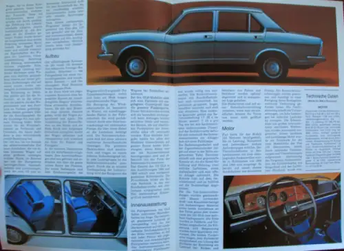 Fiat 132 GLS Modellprogramm 1974 Automobilprospekt (10372)