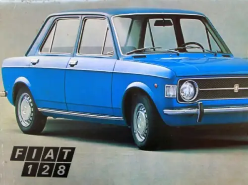 Fiat 128 Modellprogramm 1969 Automobilprospekt (10374)