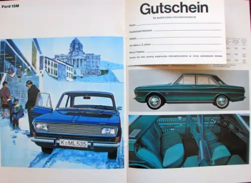 Ford Taunus Modellprogramm 1968 Automobilprospekt (10375)