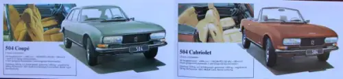 Peugeot Modellprogramm 1975 Automobilprospekt (10377)