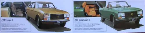 Peugeot Modellprogramm 1975 Automobilprospekt (10377)