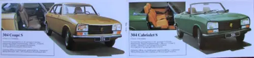 Peugeot Modellprogramm 1975 Automobilprospekt (10377)