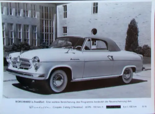 Borgward Isabella Sportcoupe 1955 Werksfoto (10381)