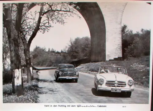 Borgward Isabella Cabriolet im Frühling 1956 Werksfoto (10384)