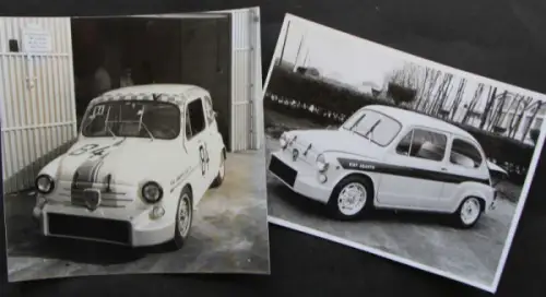 Abarth Fiat 850 TC 1963 zwei Werksfotos (10389)