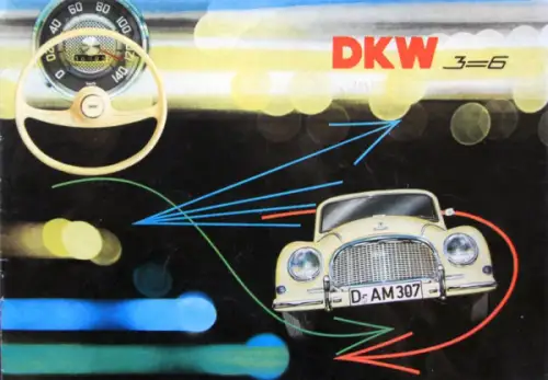 DKW 3=6 Modellprogramm 1959 "Der grosse DKW" Automobilprospekt (10409)