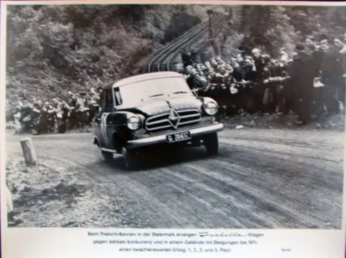Borgward Isabella beim Prebichi-Rennen Steiermark 1956 Werksfoto (1413)