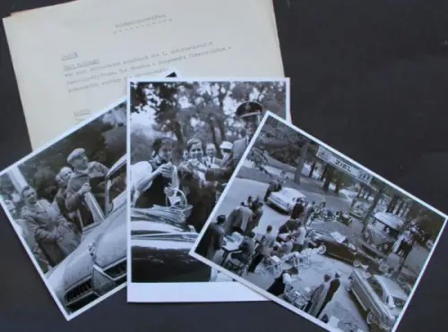 Borgward Isabella Treffen Baden-Baden 1955 drei Werksfotos (10418)