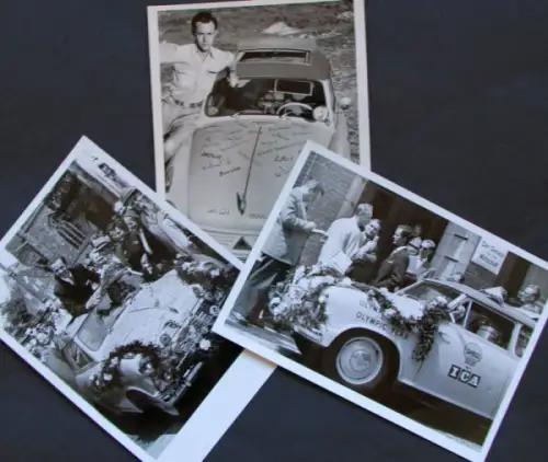 Lloyd LP 600 Olympia Weltfahrt 1956 drei Werksfotos (10424)