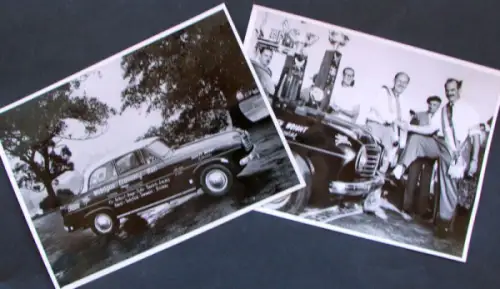 Goliath Mobilgas Economy Run Australien 1955 zwei Werksfotos (10426)