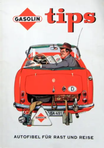 Gasolin Tips "Autofibel für Rast und Reise" Tankstellen-Handbuch 1963 (10441)