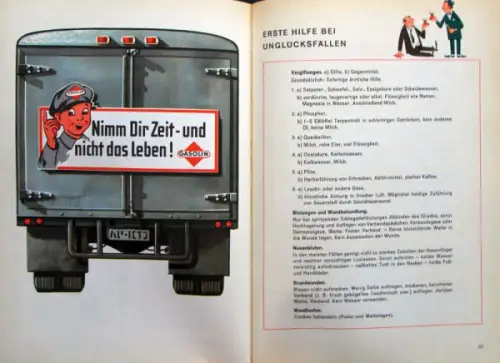 Gasolin Tips "Autofibel für Rast und Reise" Tankstellen-Handbuch 1963 (10441)