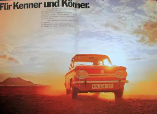 NSU Prinz TT Modellprogramm 1971 Automobilprospekt (10442)