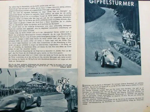 Auto-Union Modellprogramm 1937 "Deutsche Siege in 3 Erdteilen" Automobilprospekt (10443)