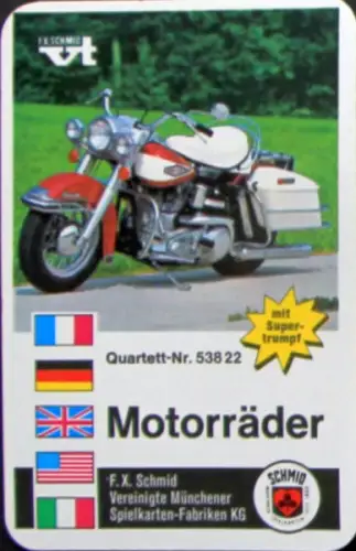 Schmid Spiele "Motorräder" 1974 Kartenspiel (10501)