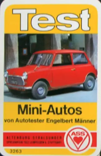 Altenburg Spielkarten "Mini Autos" 1972 Kartenspiel (10503)