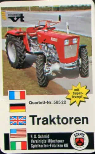 Schmid Spiele "Traktoren" 1970 Kartenspiel (10504)