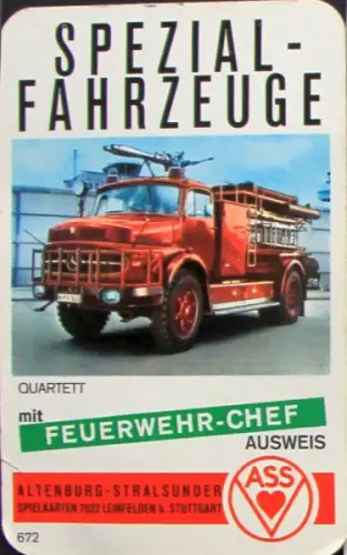 Altenburg Spielkarten "Spezial-Fahrzeuge" 1974 Kartenspiel (10506)