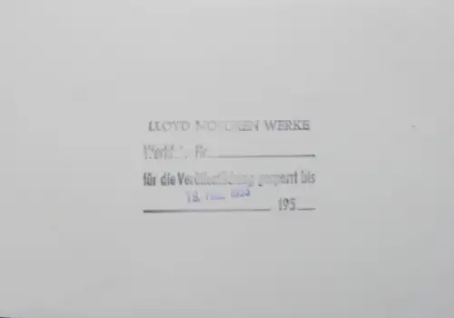 Lloyd LK 400 Kombi 1953 zwei Werksfotos (10508)