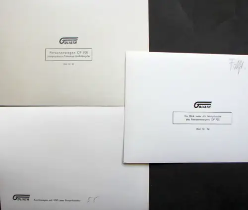 Goliath GP 700 Kombiwagen 1956 drei Werksfotos (10509)