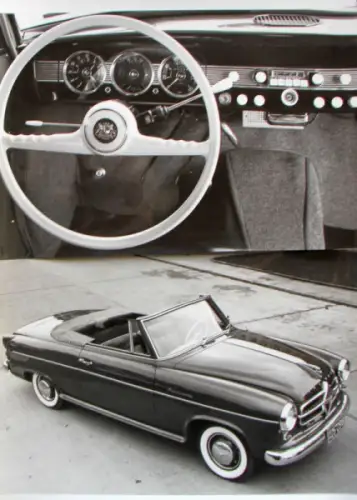 Borgward Isabella Cabriolet 1957 drei Werksfotos (10510)