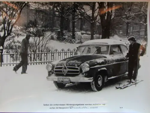 Borgward Isabella im Winter 1956 Werksfoto (10513)