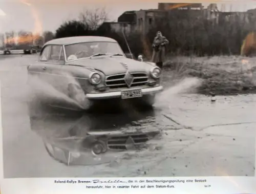 Borgward Isabella bei der Roland-Rallye 1956 Werksfoto (10515)