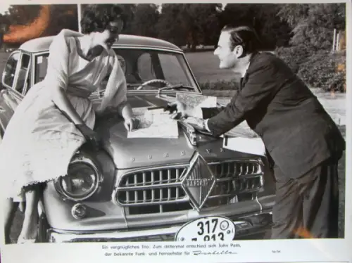 Borgward Isabelle mit John Paris 1956 Werksfoto (10519)
