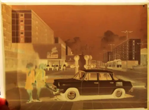 Skoda 1000 MB Prenzlauer Berg Berlin 1968 Pressenegativ (10573)