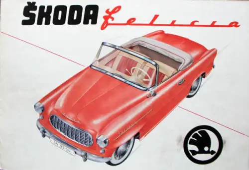 Skoda Felicia Cabriolet Modellprogramm 1959 Automobilprospekt (10591)