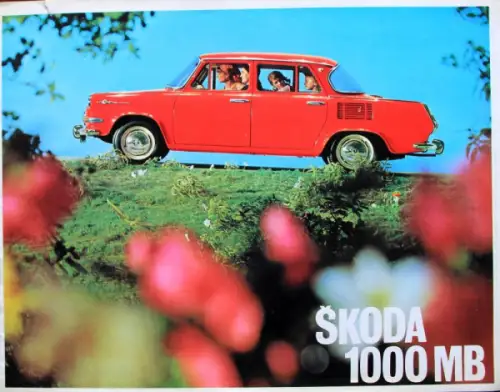 Skoda 1000 MB Modellprogramm 1965 Automobilprospekt (10592)