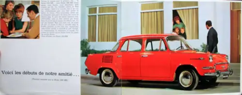 Skoda 1000 MB Modellprogramm 1965 Automobilprospekt (10592)