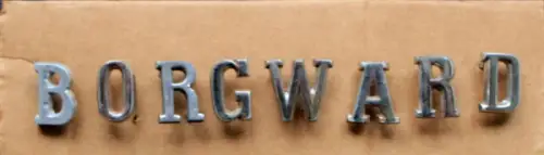 Borgward Isabella Schriftzug 1958 verchromt (10600)