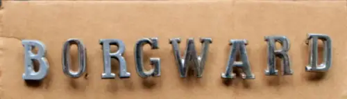 Borgward Isabella Schriftzug 1958 verchromt (10600)