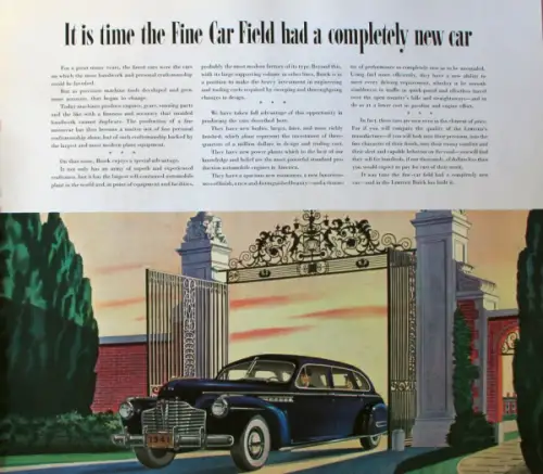 Buick Limited Modellprogramm 1941 Automobil-Prestigekatalog (10627)