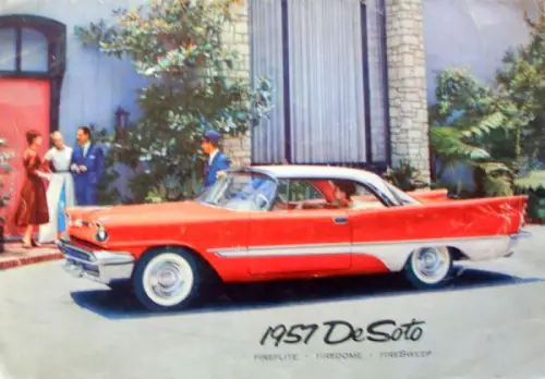 DeSoto Fireflite Firedome Modellprogramm 1957 Automobilprospekt (10629)