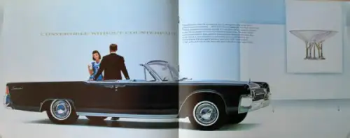 Lincoln Continental Modellprogramm 1963 Automobilprospekt (10630)