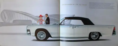 Lincoln Continental Modellprogramm 1963 Automobilprospekt (10630)