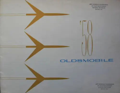 Oldsmobile Modellprogramm 1958 Automobilprospekt (10631)