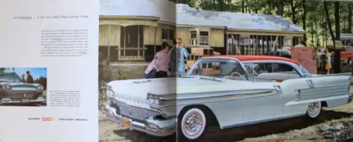 Oldsmobile Modellprogramm 1958 Automobilprospekt (10631)