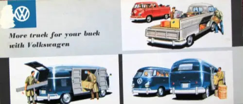Volkswagen T1 Transporter Modellprogramm 1961 Automobilprospekt (10632)