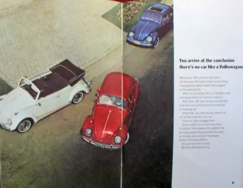 Volkswagen Käfer Modellprogramm 1966 Automobilprospekt (10633)