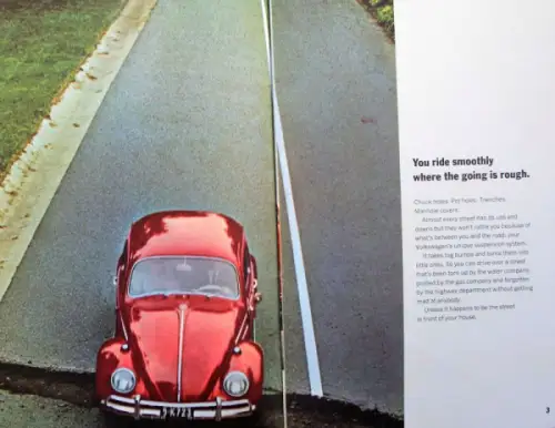Volkswagen Käfer Modellprogramm 1966 Automobilprospekt (10633)