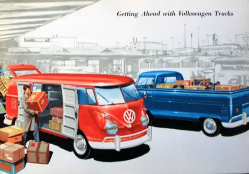Volkswagen T1 Transporter Modellprogramm 1958 Automobilprospekt (10637)
