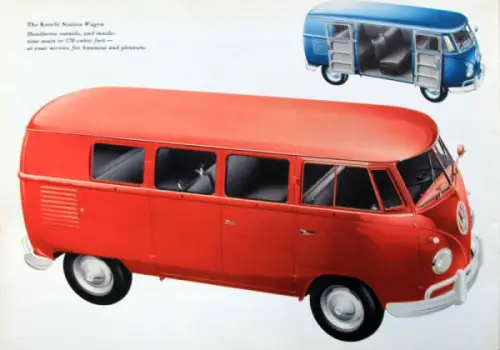 Volkswagen T1 Transporter Modellprogramm 1958 Automobilprospekt (10637)